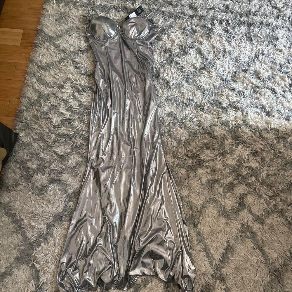 Fashion-nova Women's Silver Dress